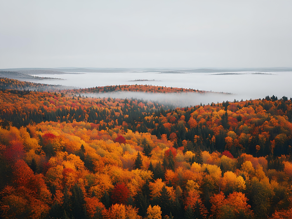 Colourful autumn scenery in Canada
