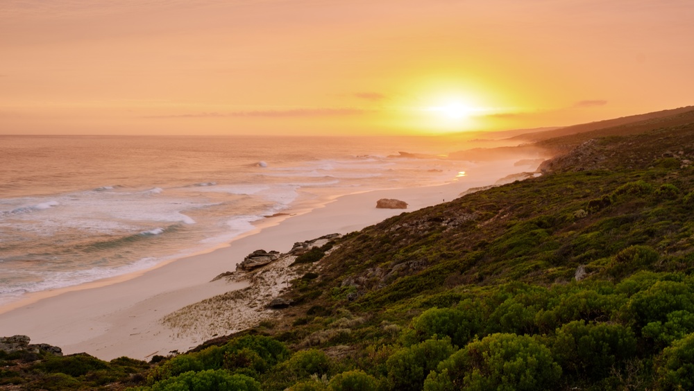 Sunset over the South African landscape